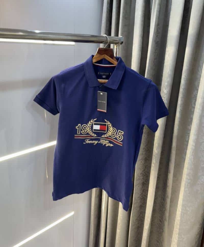 Tommy Hilfige r English Blue Embroidery Logo Premium Polo T-Shirt