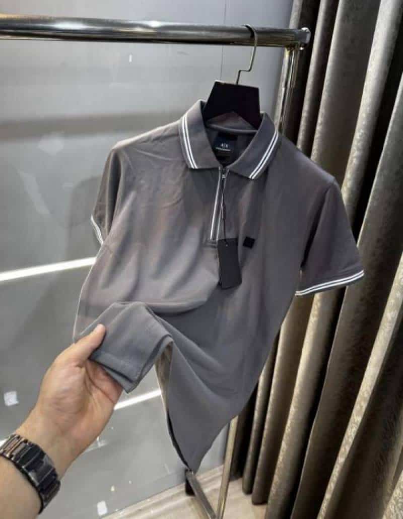 Arman i Exchange Grey Patch Logo Premium Polo T-Shirt