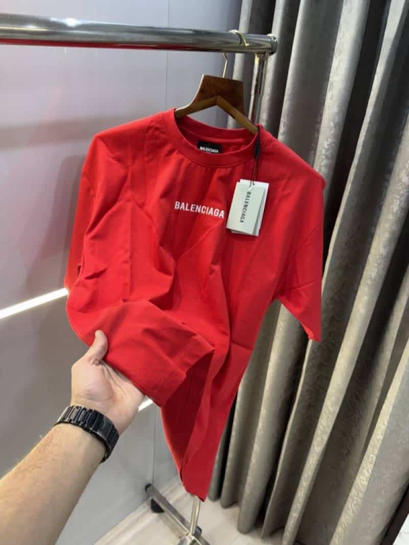 Balenciaga Red Back Print Designer Imported Oversized T-Shirt
