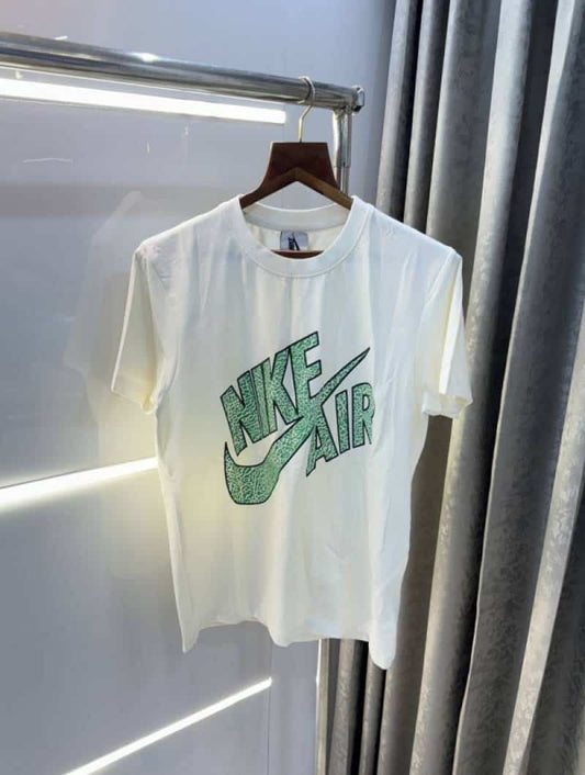 Nik e White Logo Print Premium Imported T-Shirt