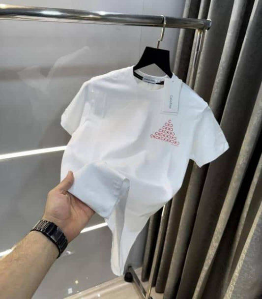 Calvin  Klein White Logo Print Premium T-Shirt