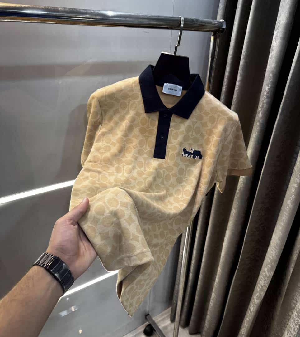 Coac h Beige MonogR...am Premium Polo T-Shirt