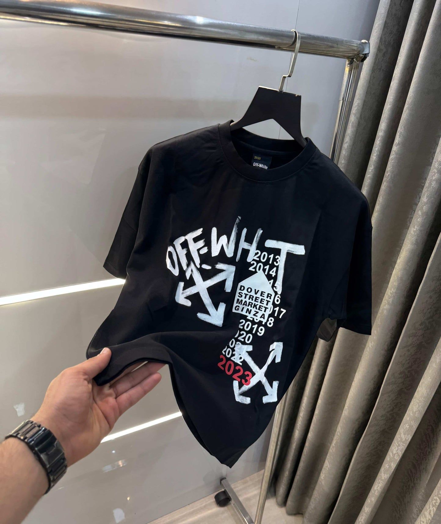 Off  White Black Imported Oversized T-Shirt