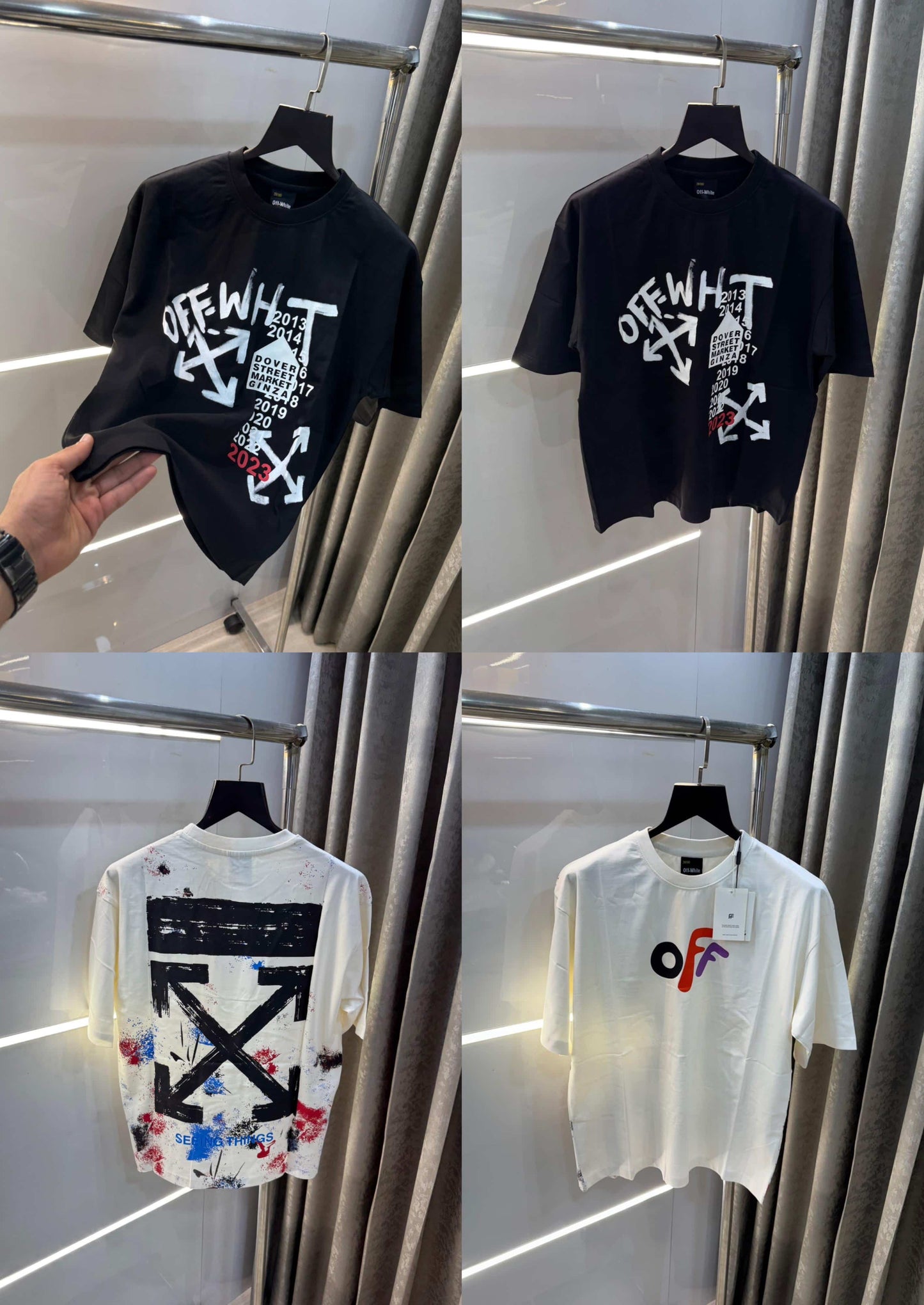 Off  White Black Imported Oversized T-Shirt