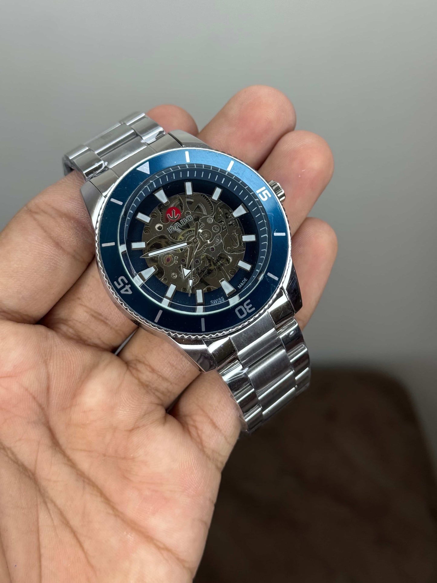 Rad o Captain Cook Silver Blue Automatic Premium Watch