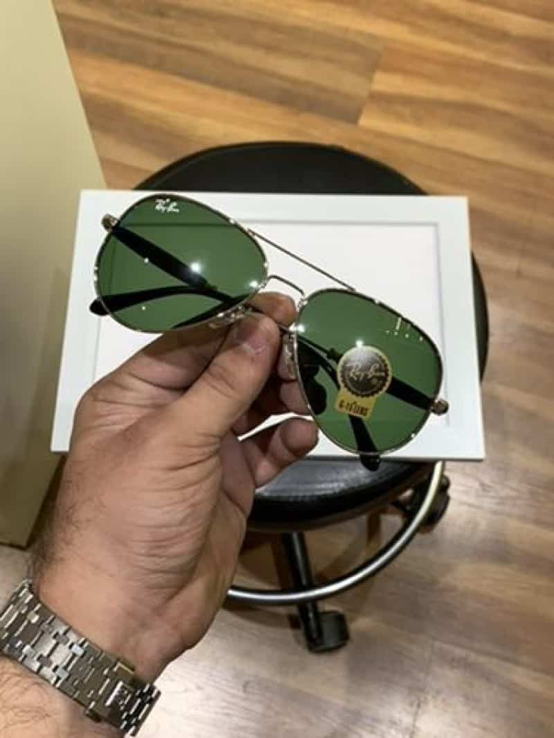 rayban 3517 silver green