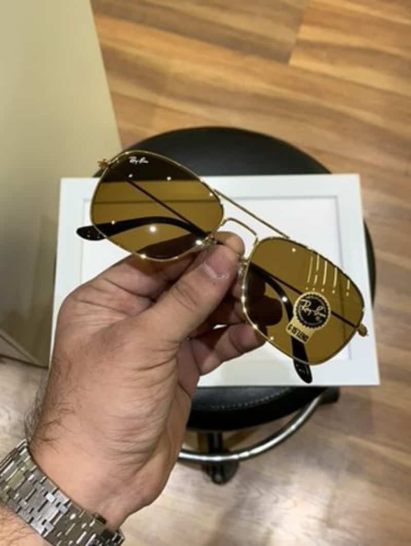 rayban 3136 gold brown