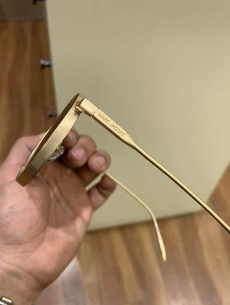 marc jacobs metal gold black