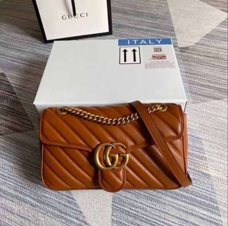 GUCCI Marmount Bag Black with Magnetic Box 483