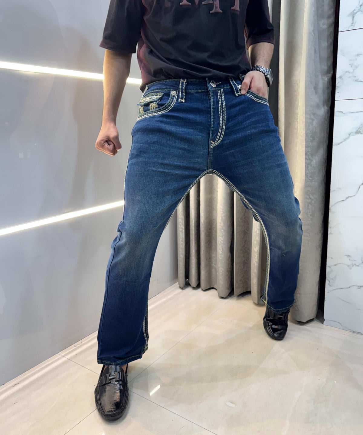 True Religio n greenish Imported Premium Boot Cut Denim