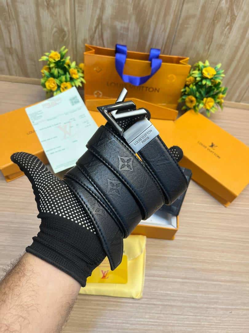LOUIS_VUITTON_2 Buckle Belt & wallet Combo C432