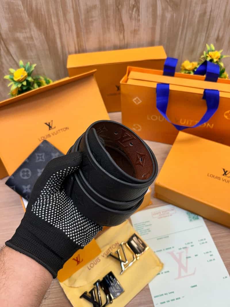 LOUIS_VUITTON_2 Buckle Belt & wallet Combo C393