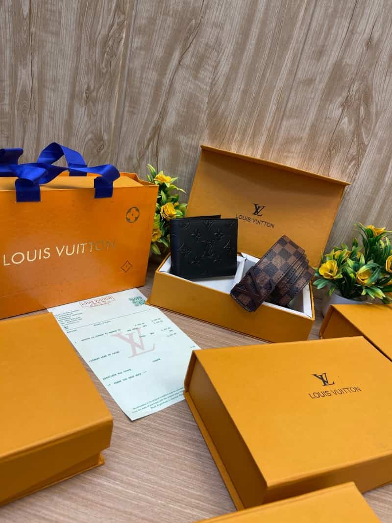 LOUIS_VUITTON Premium_Belt_&_wallet_Combo_C389