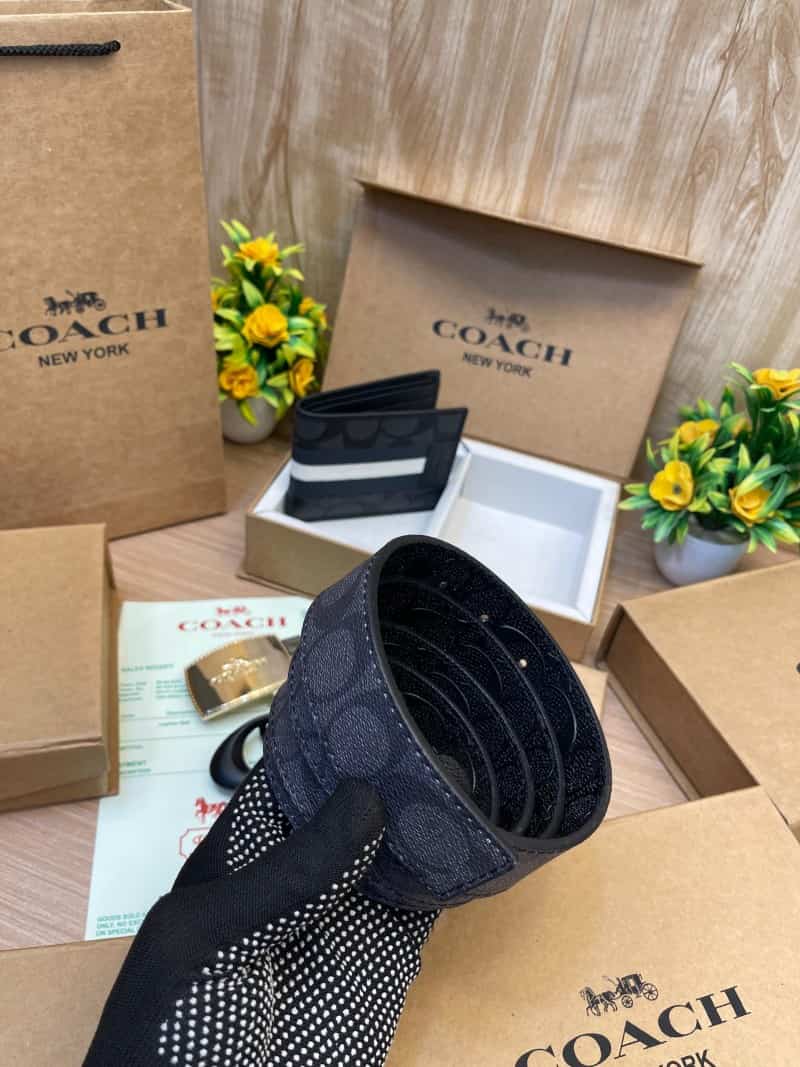 COACH_2_Buckle_Belt_&_wallet_Combo_C383