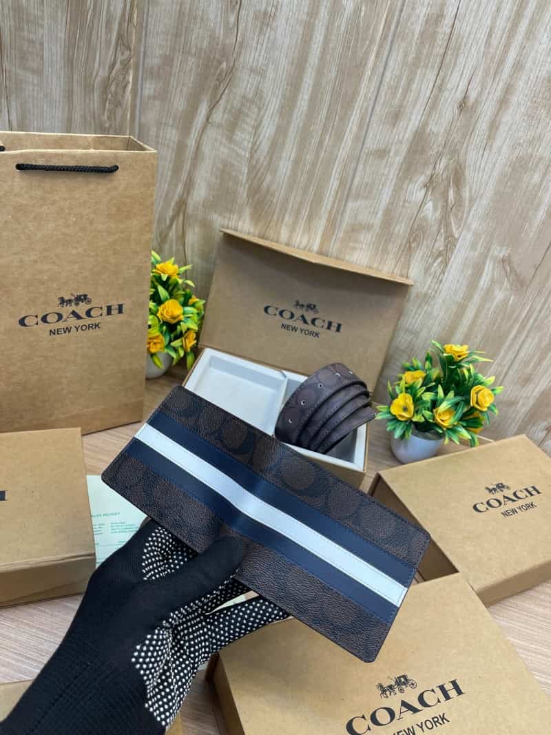 COACH_2_Buckle_Belt_&_wallet_Combo_C382