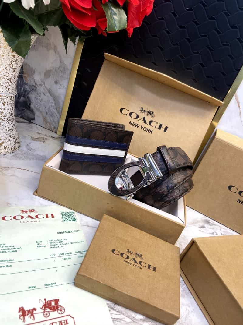 COACH_Premium_Belt_&_Wallet_Combo_C359