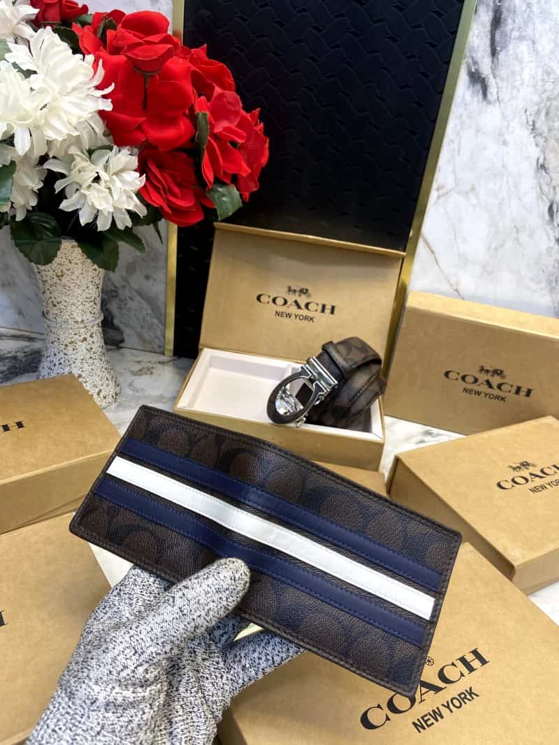 COACH_Premium_Belt_&_Wallet_Combo_C359