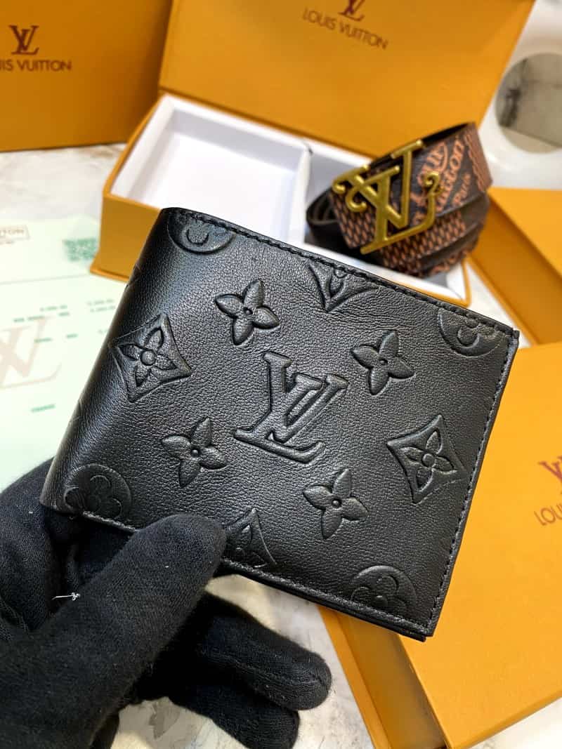 LOUI_S VUITTONN Premium Belt & wallet Combo C332