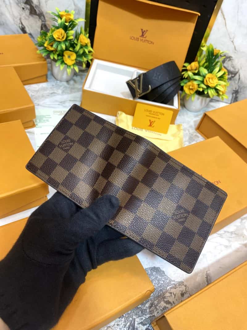 LOUI_S VUITTONN Premium Belt & wallet Combo C323