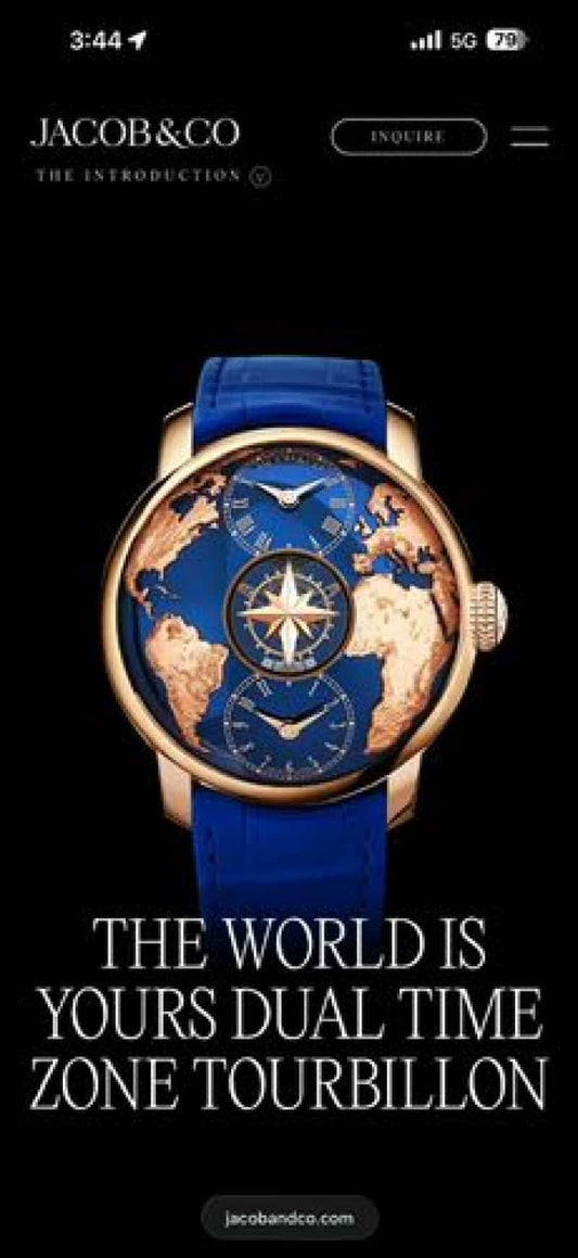 JACOB CO DUAL TIME ZONE TOURBILLON
