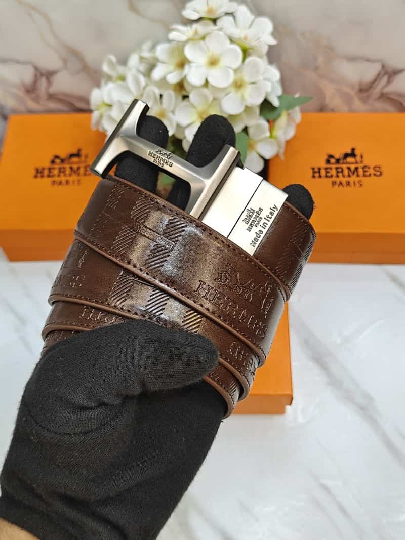 H3RMES PREMIUM QUALITY IMP REVERSEABLE BELT WITH OG BOX H-805
