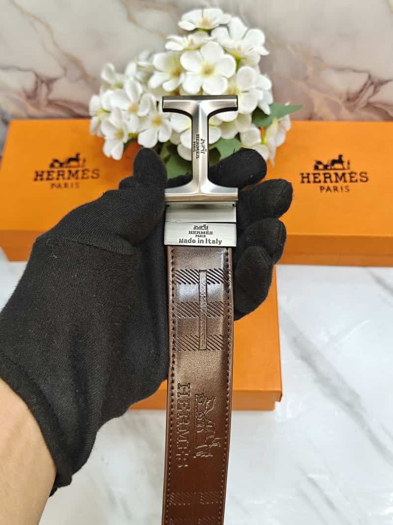 H3RMES PREMIUM QUALITY IMP REVERSEABLE BELT WITH OG BOX H-805