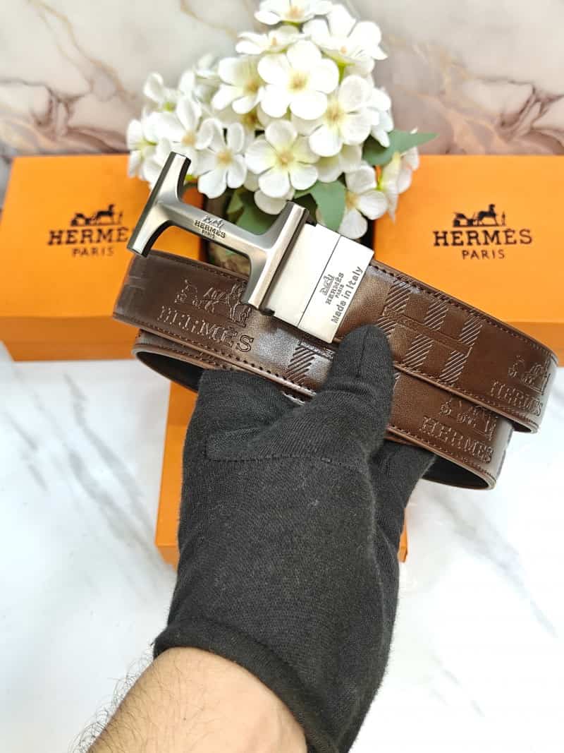 H3RMES PREMIUM QUALITY IMP REVERSEABLE BELT WITH OG BOX H-805
