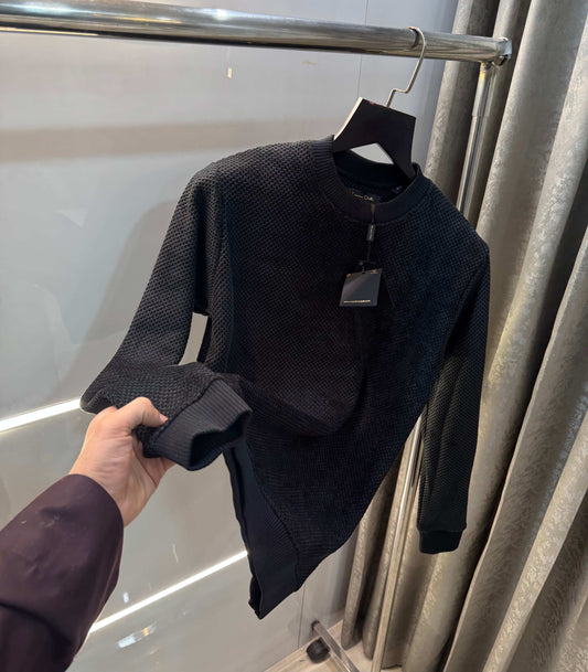 Mossim o  Dutti Black Imported Knitted Pull Over