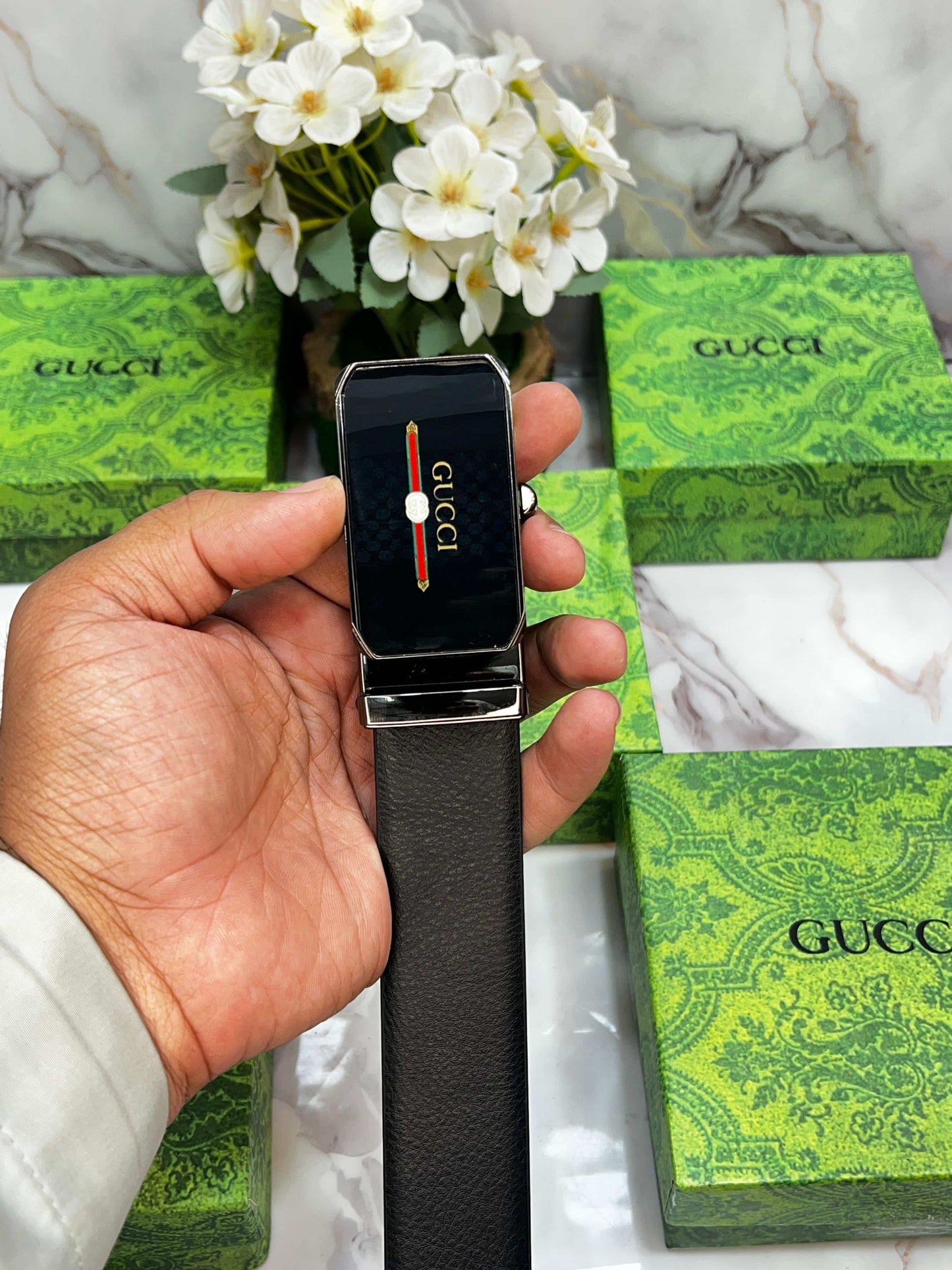 GUCCI PREMIUM QUALITY REVERSEABLE BELT WITH OG BOX GG-215