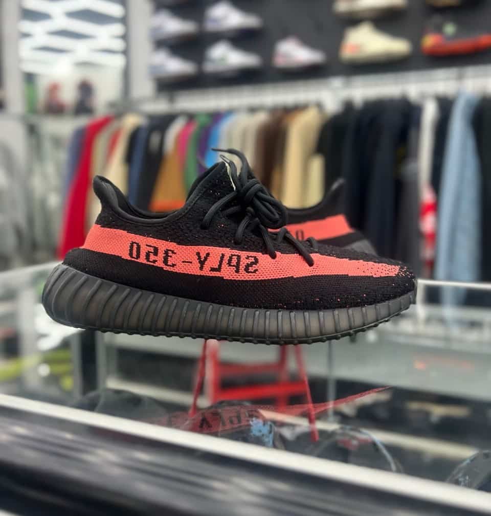 Adidas Yeezy Boost 350 v2 Core Black Red Semi UA with Full Accessories