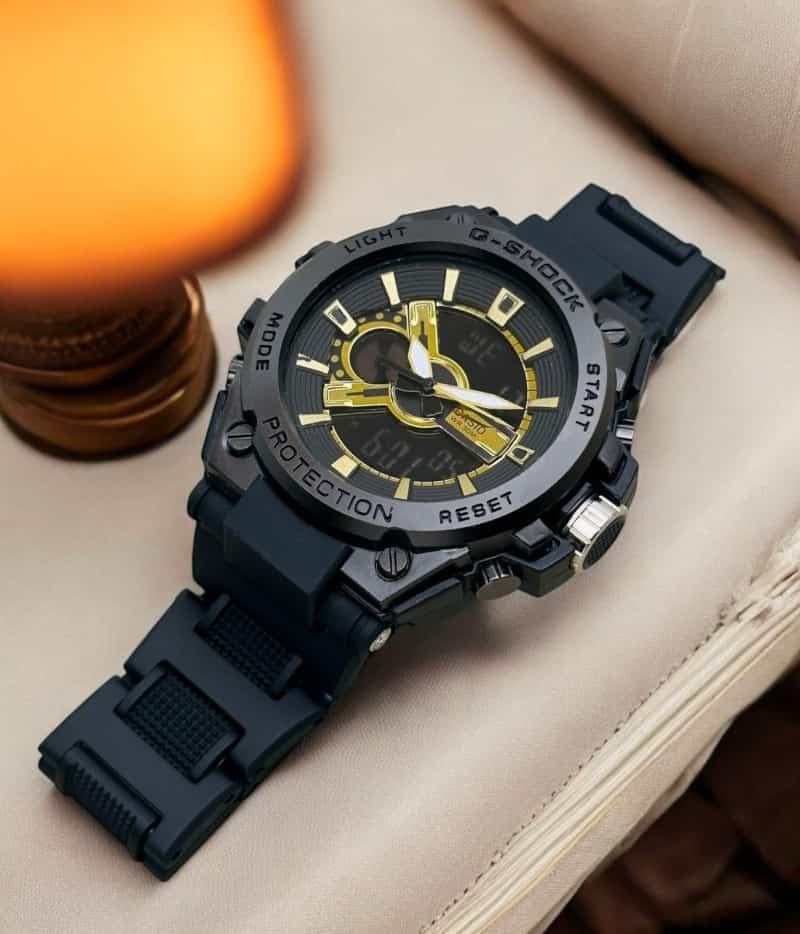 G SHOCK GA DUAL ANALOG BLACK