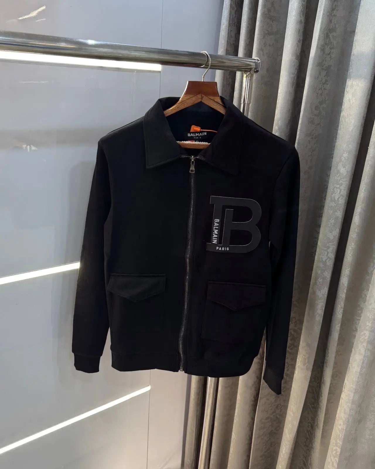 Balmai n Paris Black  Logo Imported  Jacket
