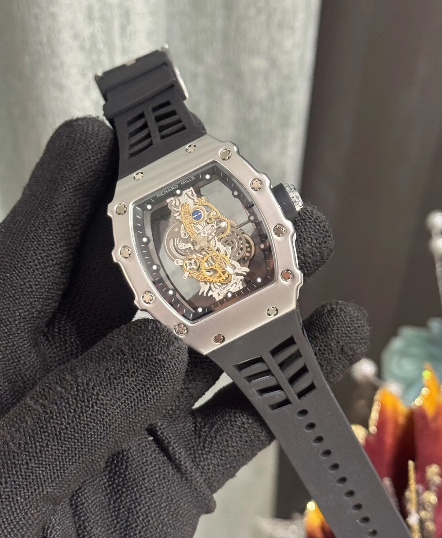 Richard Mille Silver Black Special Edition Watch