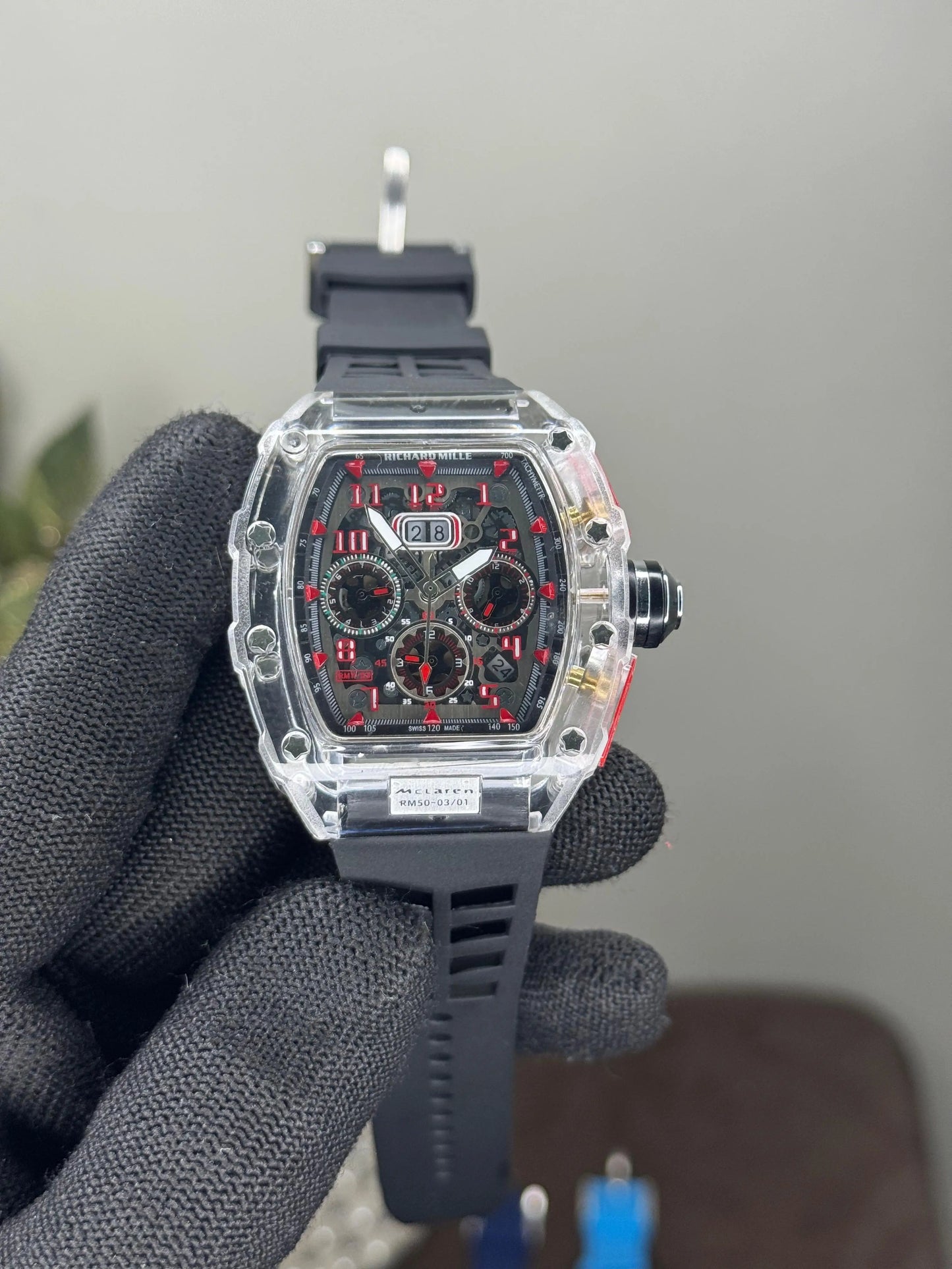 Richard Mille Mc Laren Black Chronograph Special Edition Watch