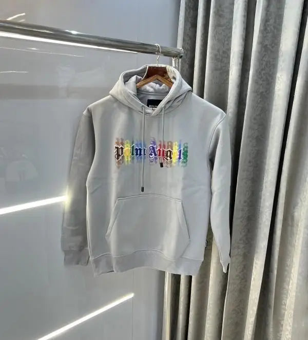 Palm Angels light gery EmBOS5.. e Logo Imported Hoodie