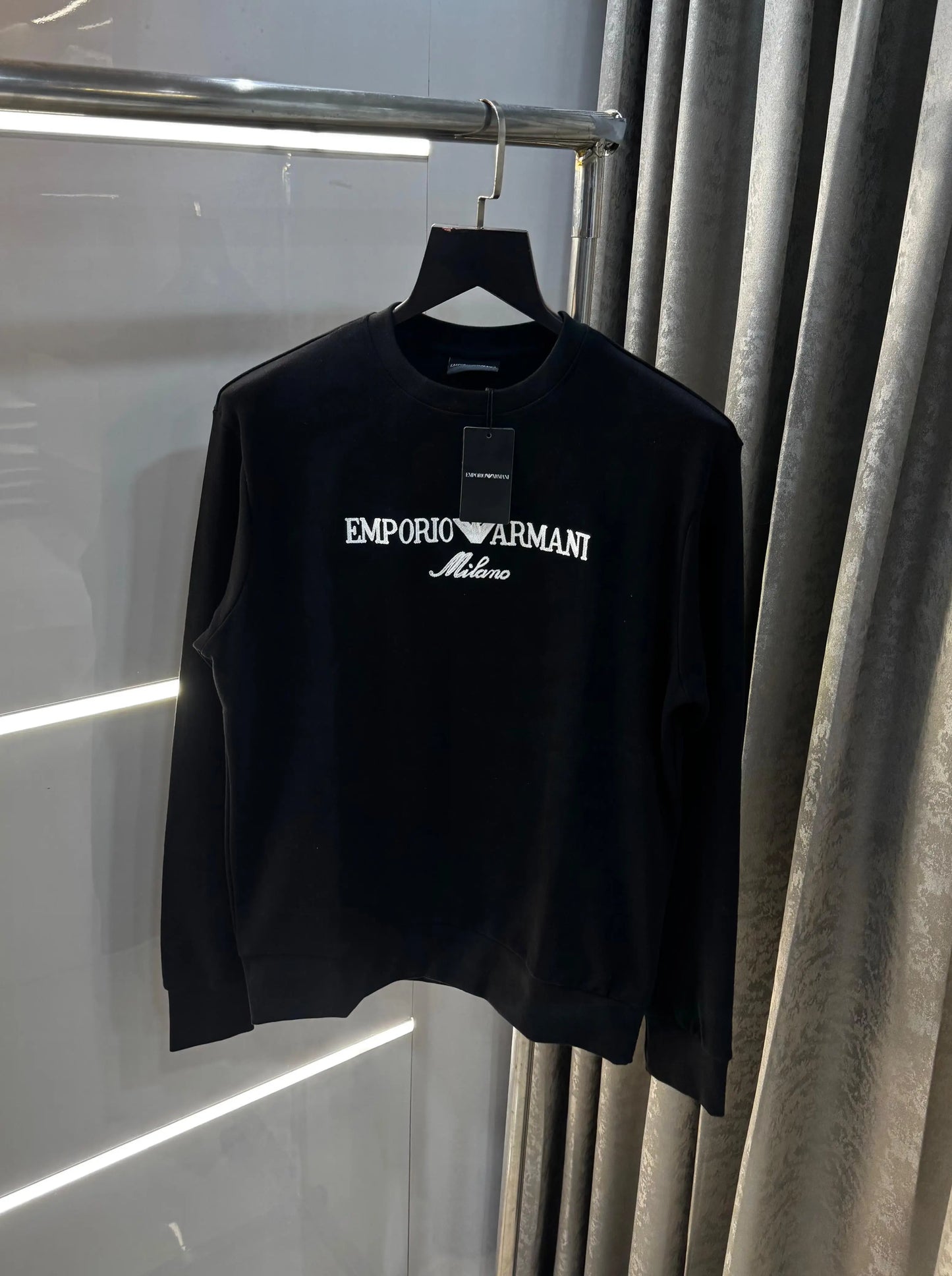 Arman i Exchange Black Logo Print Premium Sweatshirt