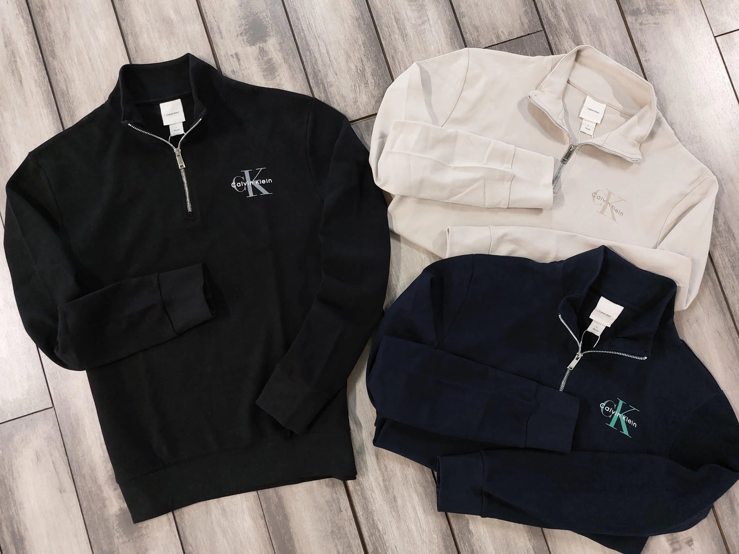 Calvin  Klein Navy Blue Zip Premium Sweatshirt