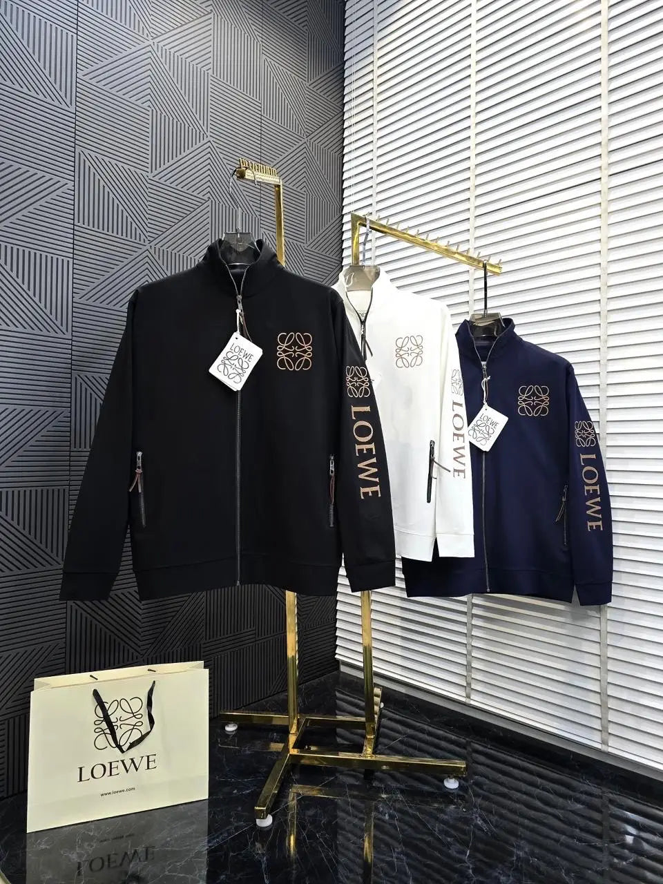 Loewe White Embroidery Logo Imported Tracksuit