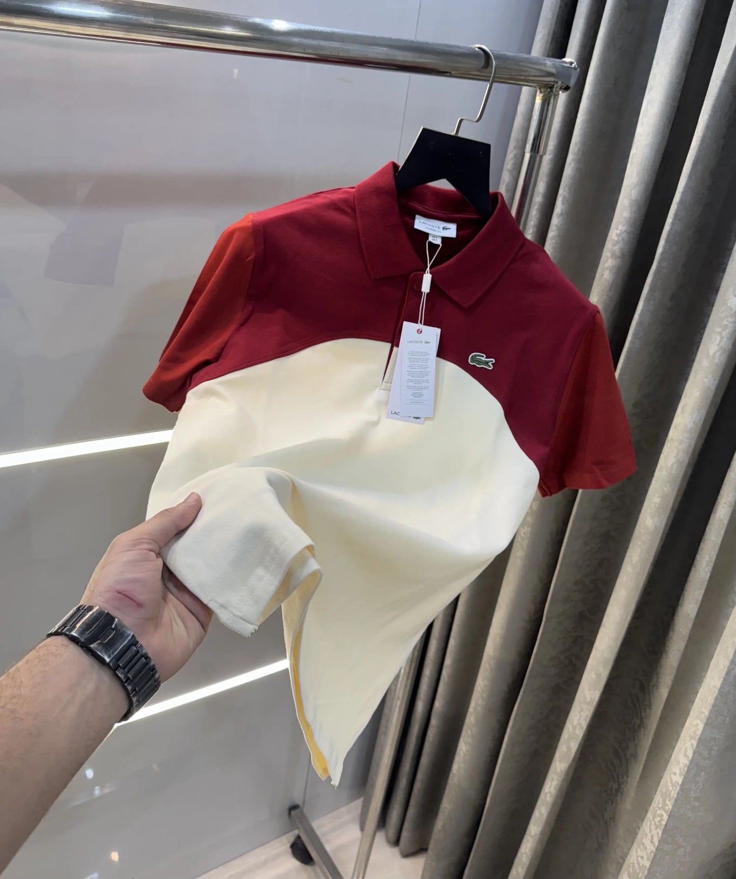 Lacost e Cream Premium Polo T-Shirt