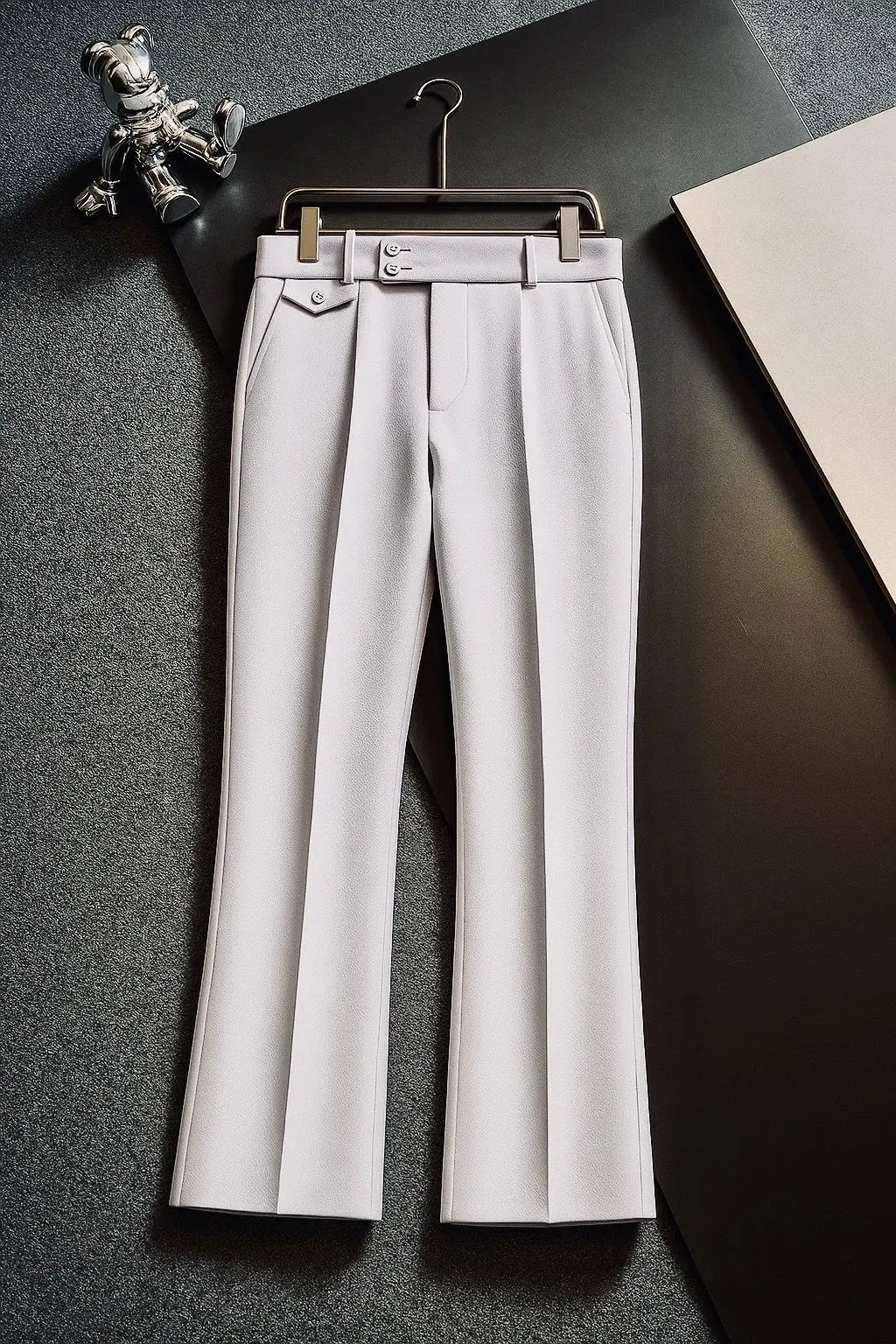 Balmai n Paris White Imported Boot Cut Trouser