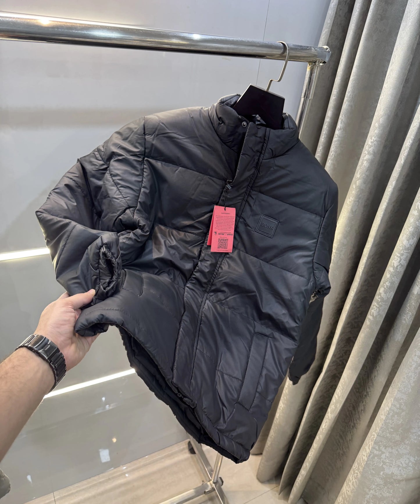 Hugo  Bos s Black Premium Puffer Jacket