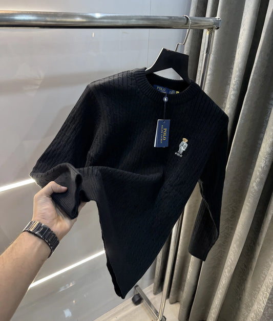 Ralp h  Lauren Black Teddy Edition Imported Pull Over