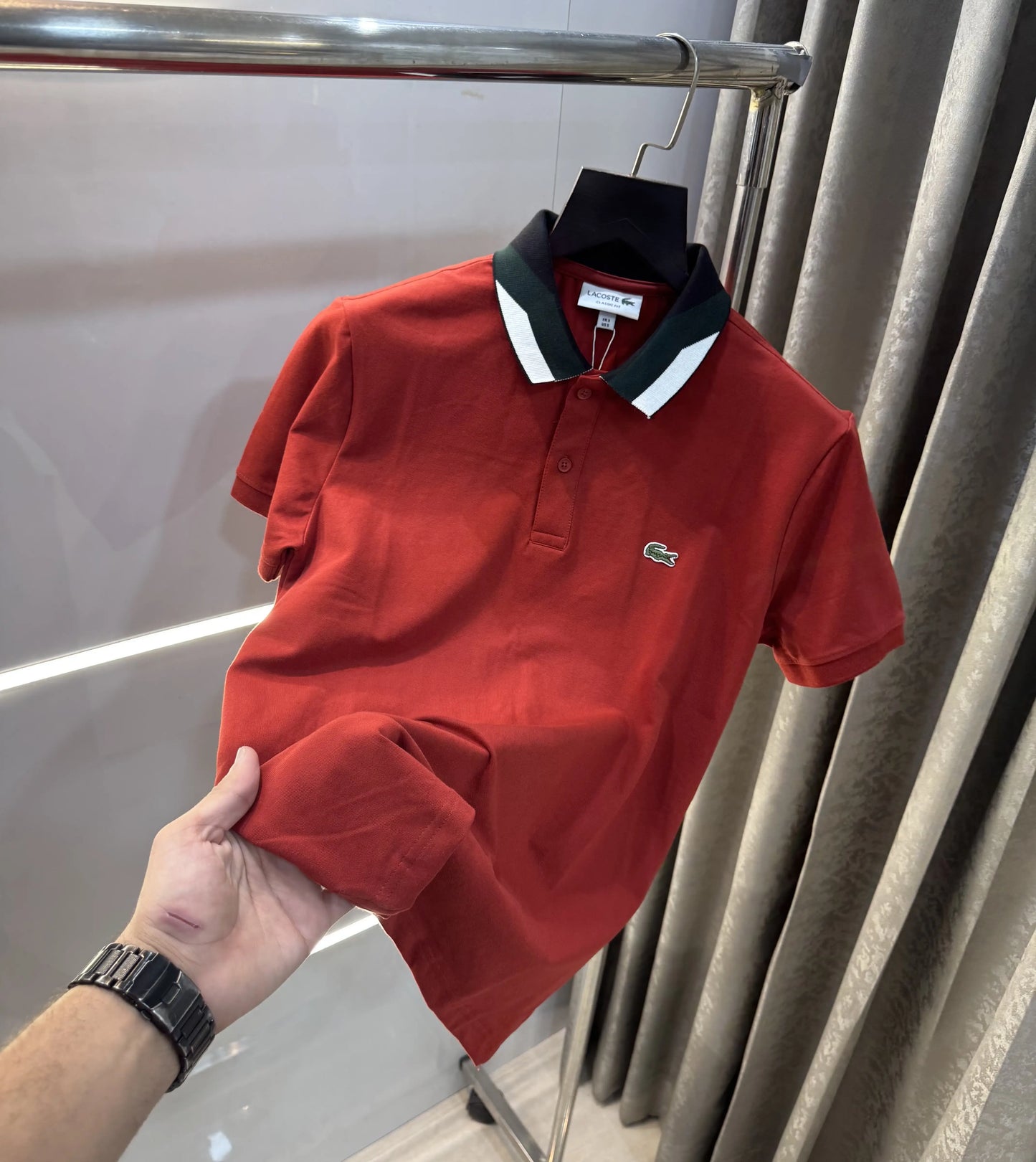 Lacost e Rust Logo Work Premium Polo T-Shirt