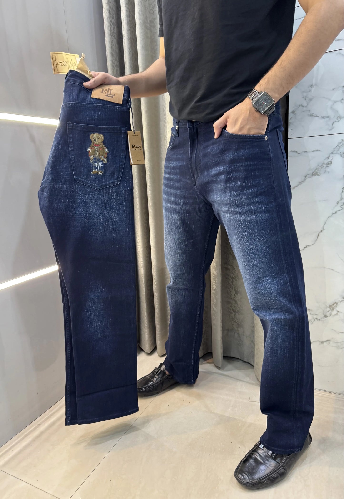 Ralph  Lauren Dark Blue Teddy Edtion Imported Denim