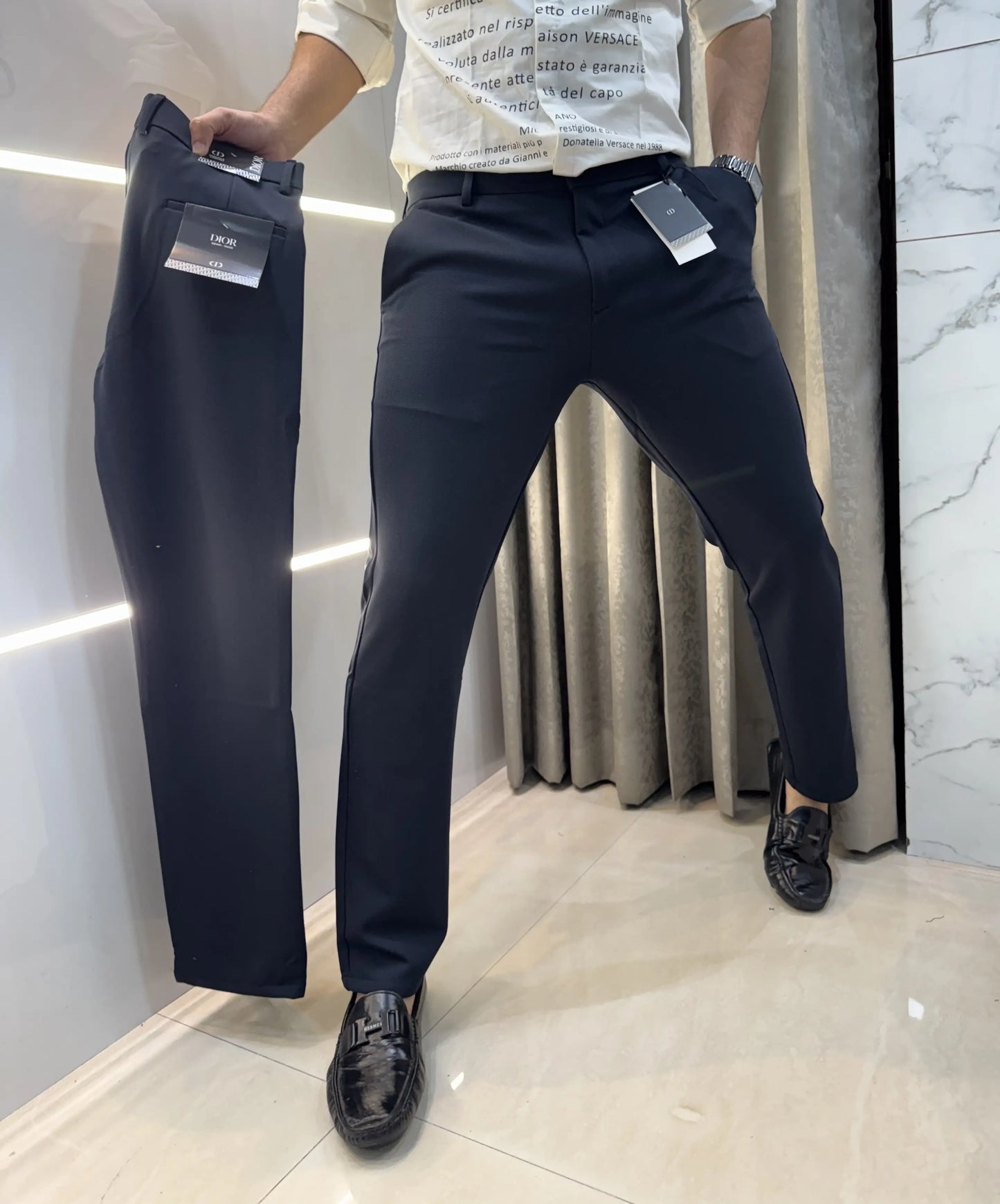 Christian Dio r Navy Blue Premium imported trouser