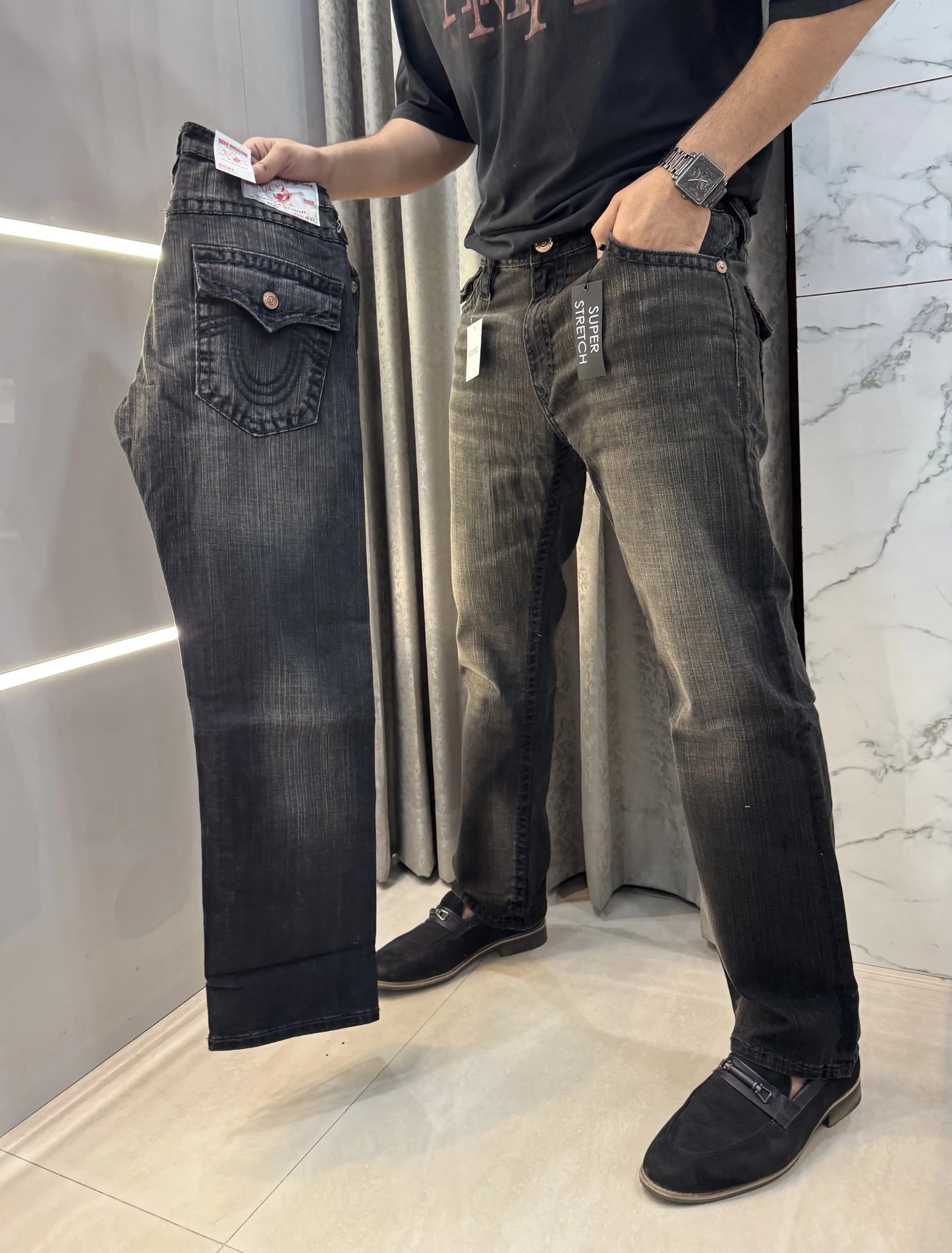 True Religion Carbon Black Premium Boot Cut Denim