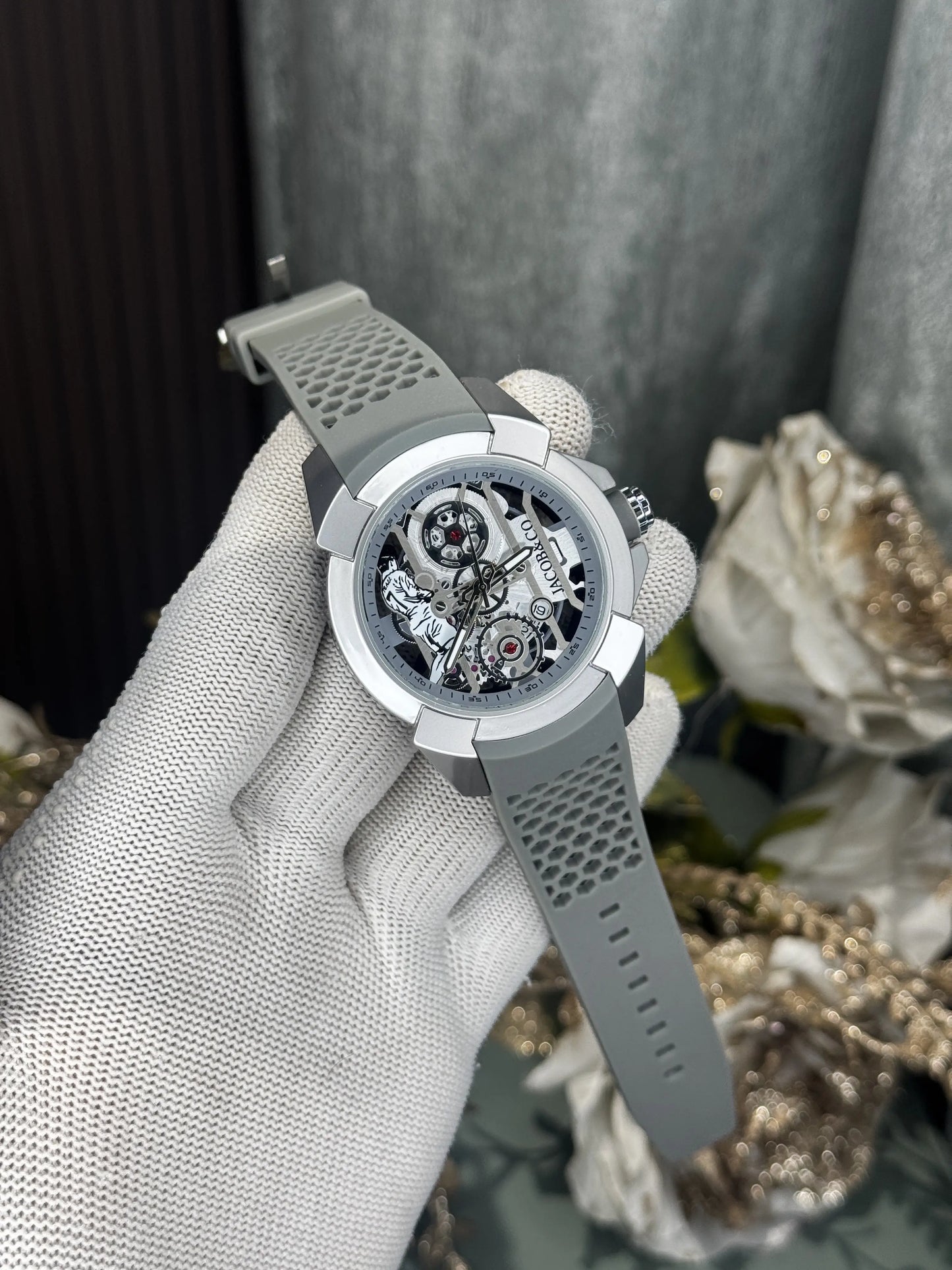 Jacob&Co. Cr7 Silver Grey Premium Quartz Watch