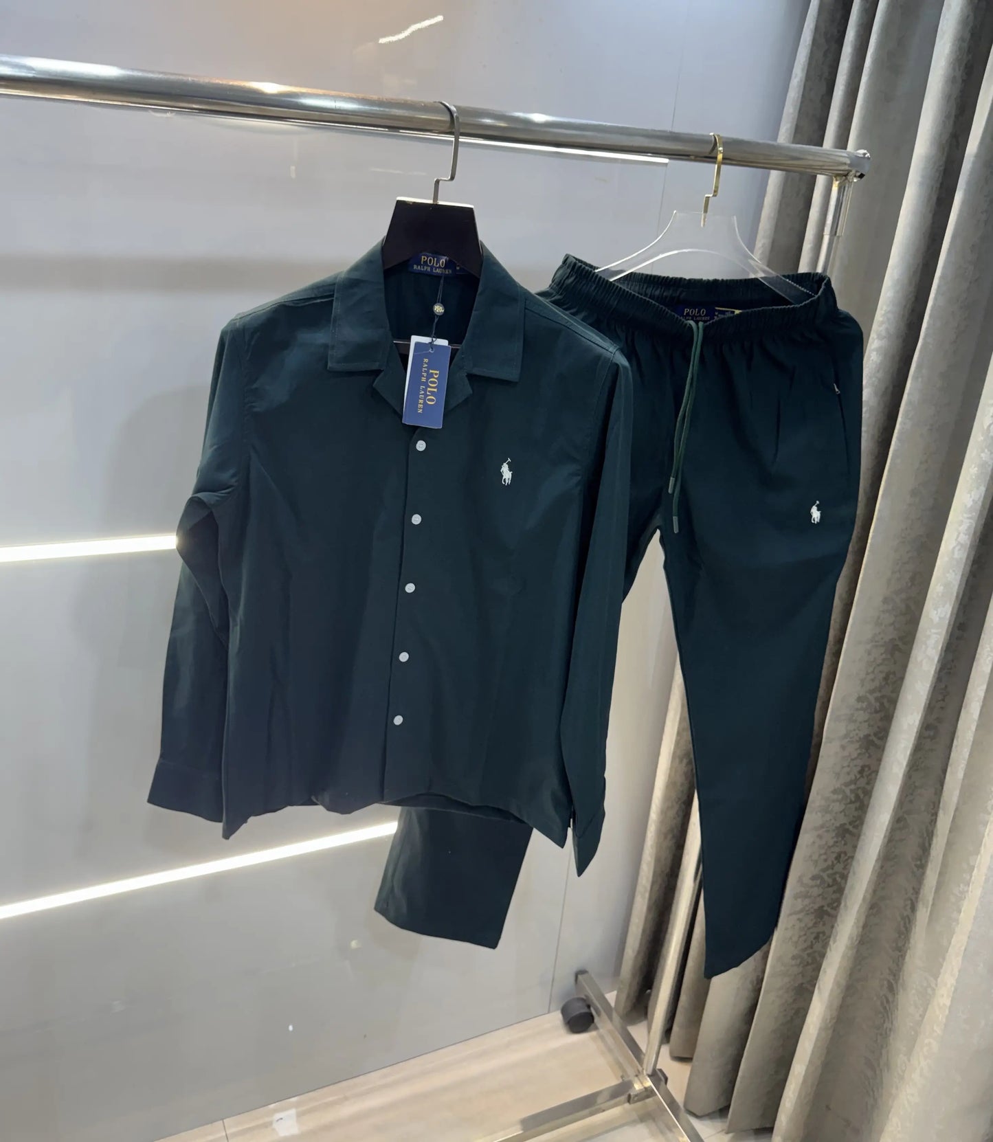 Ralph  Lauren Bottle Green Logo Work Premium Tracksuit