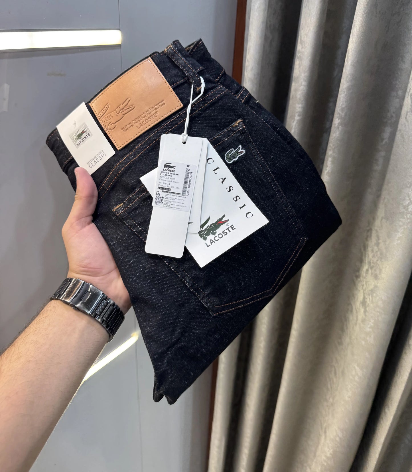 Lacost e carbon black Imported Hyperflex Denim