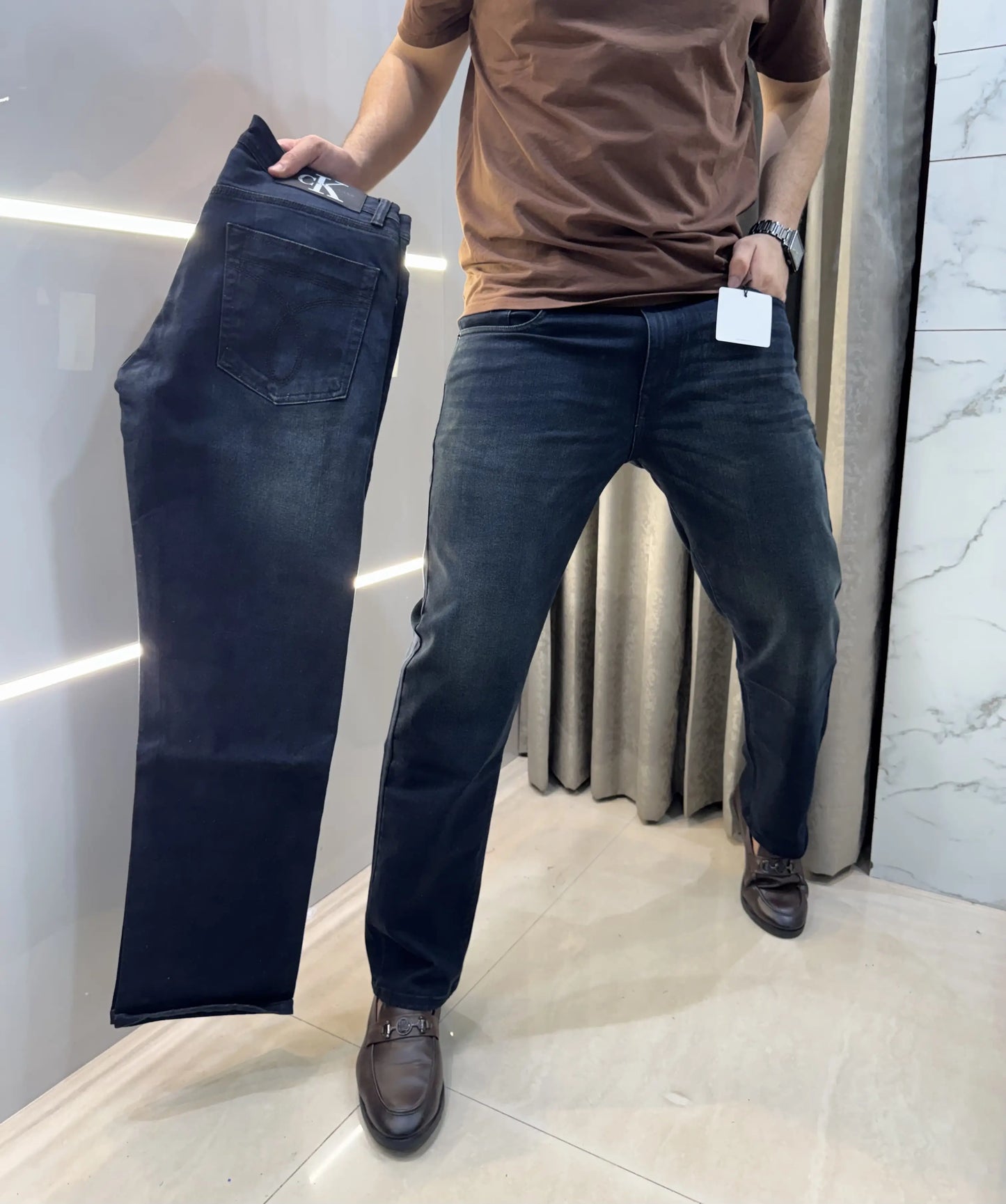 Calvi n Klein Dark Blue Imported Hyperflex Denim